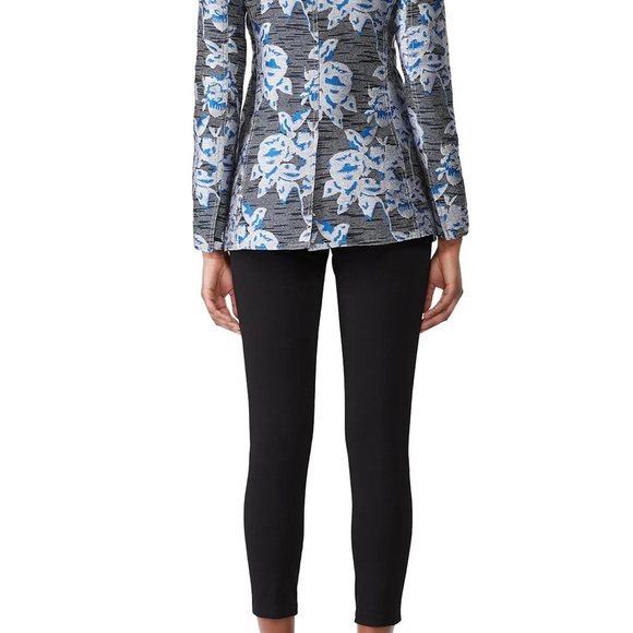 Derek Lam Floral Blue and Gray Blazer - Picture 2 of 16